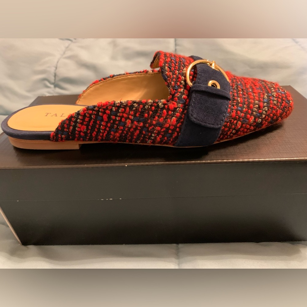Talbots Stella Size 7 Red, multi colored slip ons. Like new condition